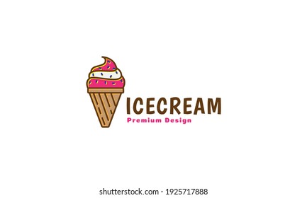 Ice Cream Cone colorful logo design vector icon symbol graphic illustration