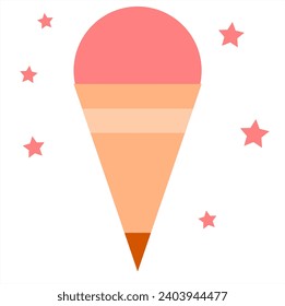 ice cream cone colorful ice cream vector flat design