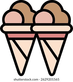 Ice cream cone design illustration