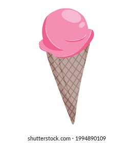 ice cream cone of dessert illustration