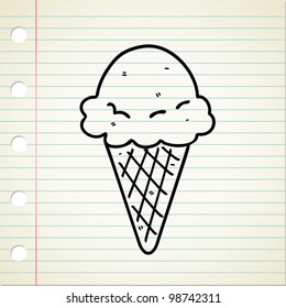 ice cream cone doodle