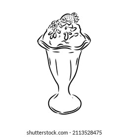 ice cream cone doodle ice cream vector