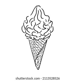 Eis-Creme-Doodeis-Eis-Vektorgrafik