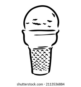 ice cream cone doodle ice cream vector
