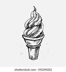 Ice cream cone drawing.