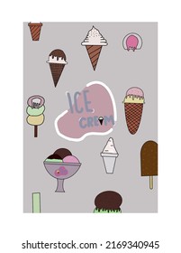 ice cream cone drawn by children