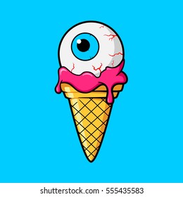 Ice cream Cone with Eye