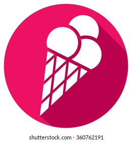 ice cream cone flat icon