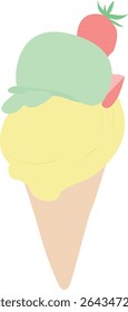 ice cream, ice cream cone, gelato, summer, dessert