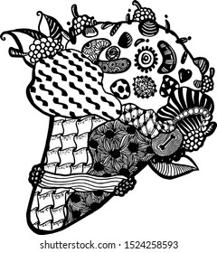 Ice Cream Cone Graphic Pattern Zentangle