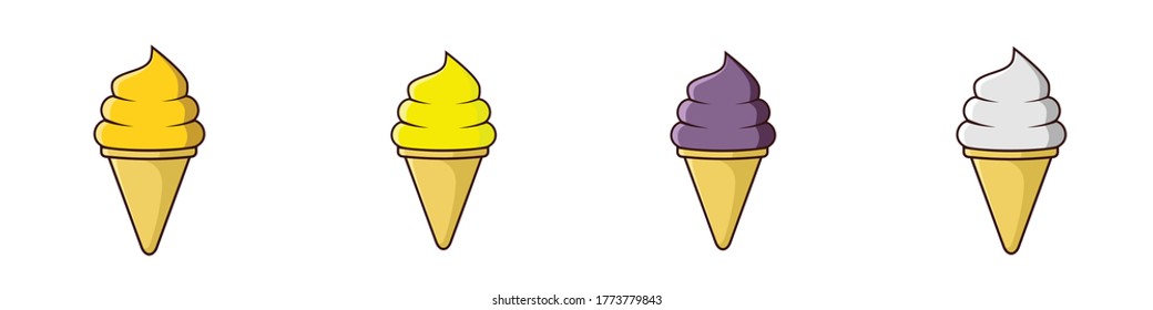 piña, plátano, arándano y vainilla del grupo de los helados