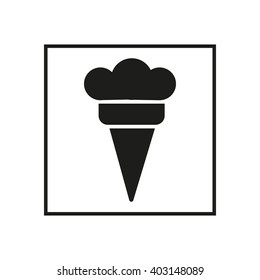 ice cream cone, icon