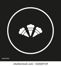 ice cream cone, icon