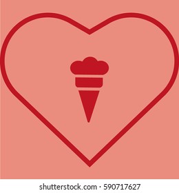 ice cream cone, icon