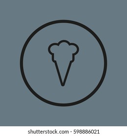 ice cream cone, icon