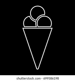 Ice cream cone icon .