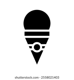 Ice cream cone icon. Concept of summer, dessert, and treat.