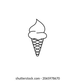 ice cream  cone icon design template vector isolated illustration