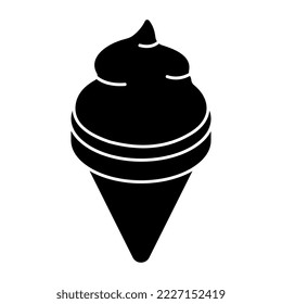 Eis-Creme-Symbol, bearbeiteter Vektorgrafik
