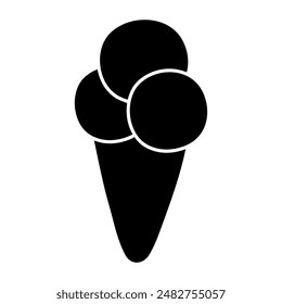 Eiskegel-Symbol, bearbeitbare Vektorgrafik


