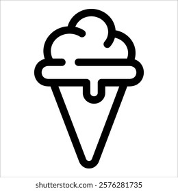 Ice Cream Cone Icon Element For Design