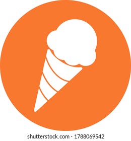 The ice cream cone icon flat style eps 10 for web design and API usage