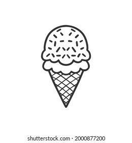 Ice Cream Cone Icon Graphic Design Template Isolated