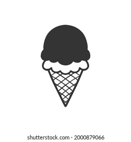 Ice Cream Cone Icon Graphic Design Template Isolated