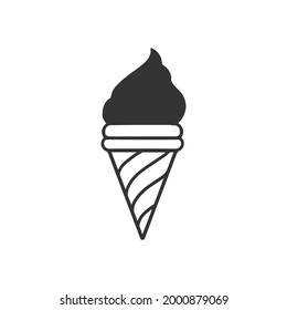 Ice Cream Cone Icon Graphic Design Template Isolated