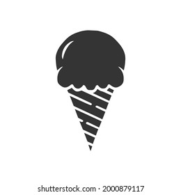 Ice Cream Cone Icon Graphic Design Template Isolated