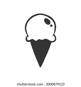 Ice Cream Cone Icon Graphic Design Template Isolated