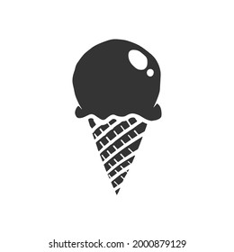 Ice Cream Cone Icon Graphic Design Template Isolated