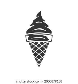 Ice Cream Cone Icon Graphic Design Template Isolated