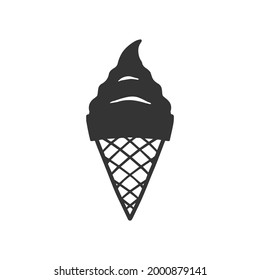 Ice Cream Cone Icon Graphic Design Template Isolated