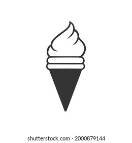 Ice Cream Cone Icon Graphic Design Template Isolated