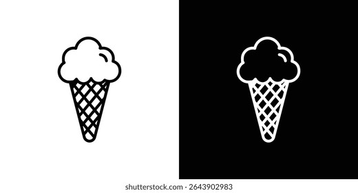 Ice cream cone icon Graphic vector set for ui design