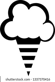 Ice cream cone icon isolated. Modern sweet vanilla desert sign. Trendy vector chocolate cram symbol for web site design, button to mobile app. Logo ice cream illustration.