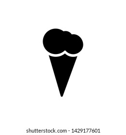 Ice cream cone icon isolated. Modern sweet vanilla desert sign. Trendy vector chocolate cram symbol for web site design, button to mobile app. Logo ice cream illustration.