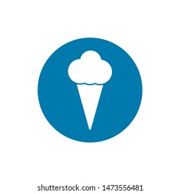 Ice cream cone icon isolated. Modern sweet vanilla desert sign. Trendy vector chocolate cram symbol for web site design, button to mobile app. Logo illustration.