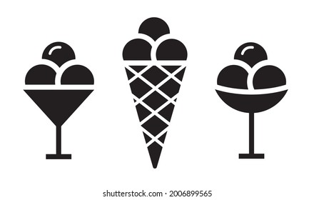 Ice cream cone icon isolated.