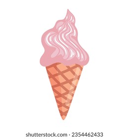 ice cream cone icon isolated