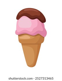 ice cream cone icon isolated