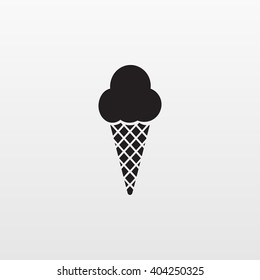 Ice cream cone icon isolated. Modern sweet vanilla desert sign. Trendy vector chocolate cram symbol for web site design, button to mobile app. Logo ice cream  illustration.