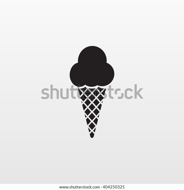 Ice cream cone icon\
isolated. Modern sweet vanilla desert sign. Trendy vector chocolate\
cram symbol for web site design, button to mobile app. Logo ice\
cream  illustration.