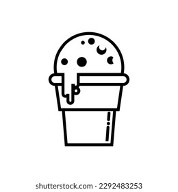  ice cream cone icon and logo