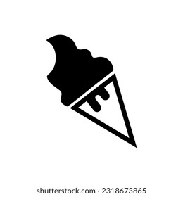 Ice cream cone icon, logo isolated on white background