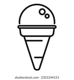 Ice cream cone icon outline vector. Fast food. Delivery cake