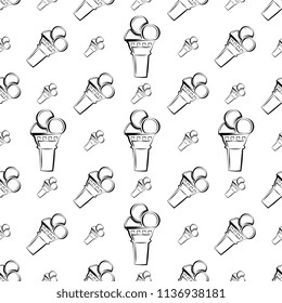 Ice Cream Cone Icon Seamless Pattern Vector Art Illustration