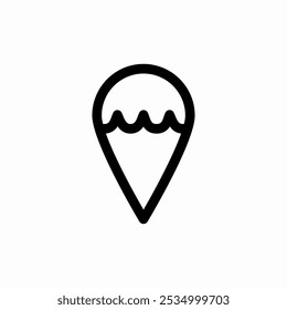 ice cream cone icon sign vector