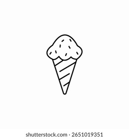 ice cream cone icon sign vector